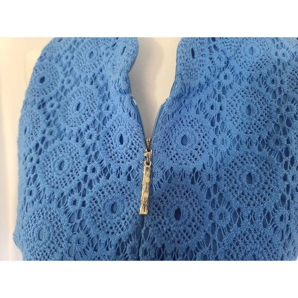 Lilly Pulitzer Blue Lace Dress M - Picture 5 of 6